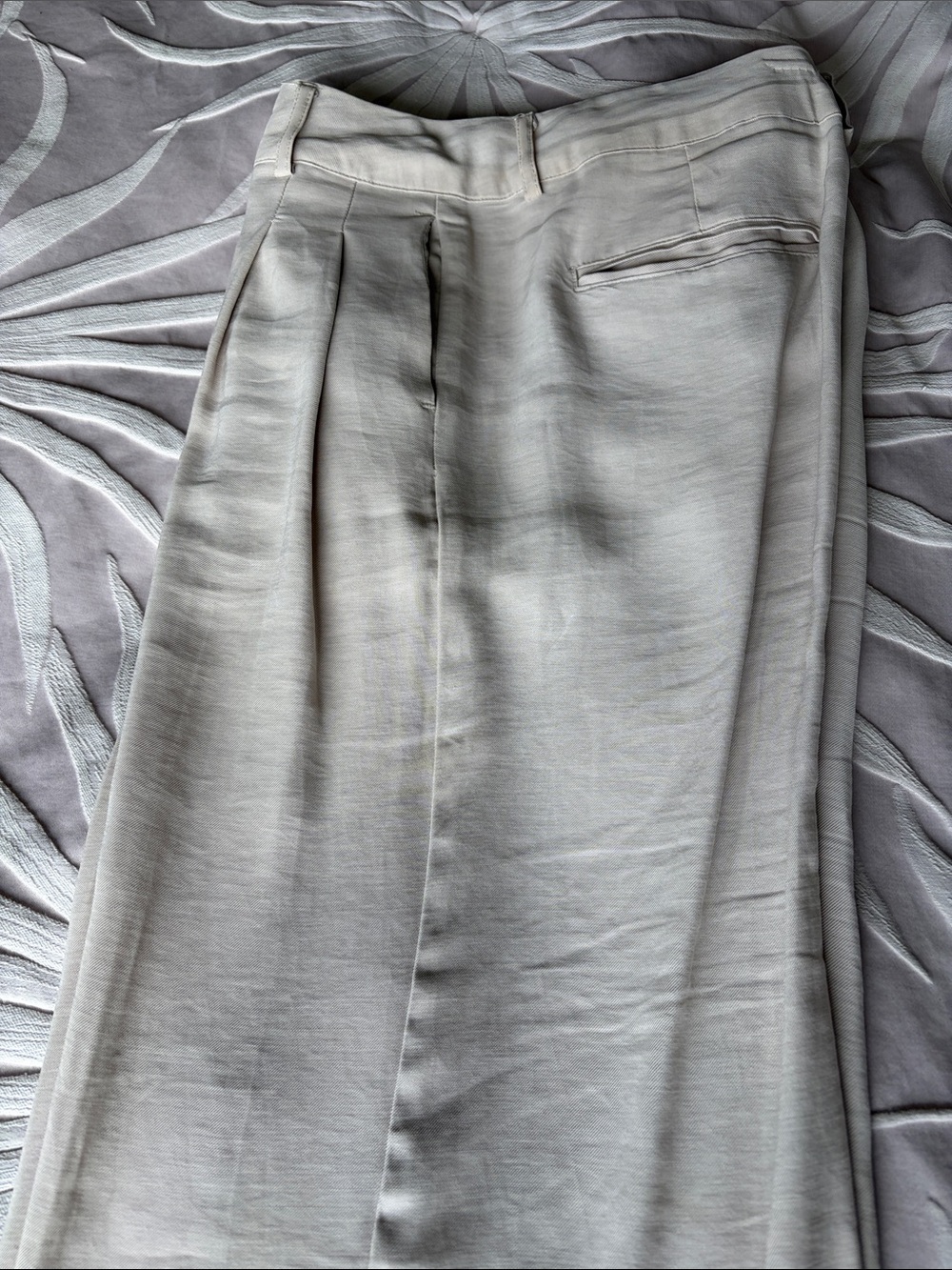 Weekend Los Angeles Women's Light GrayBeige Tailored Pleat Trousers